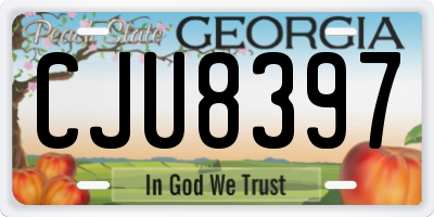 GA license plate CJU8397