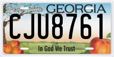 GA license plate CJU8761