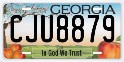 GA license plate CJU8879