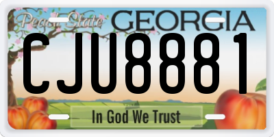 GA license plate CJU8881