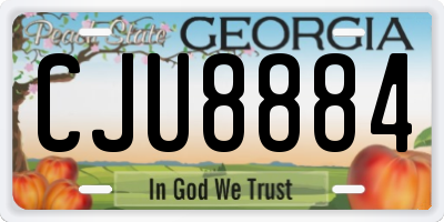 GA license plate CJU8884