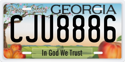 GA license plate CJU8886