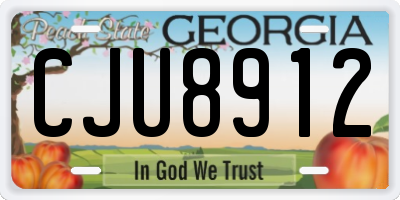 GA license plate CJU8912