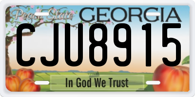 GA license plate CJU8915