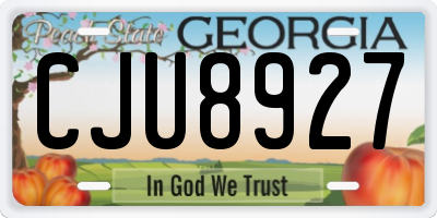 GA license plate CJU8927