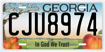 GA license plate CJU8974