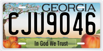 GA license plate CJU9046