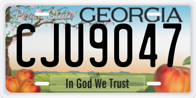 GA license plate CJU9047