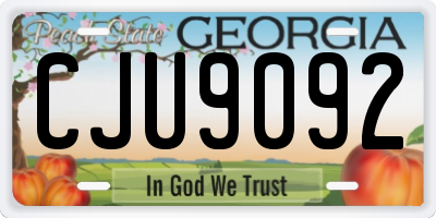 GA license plate CJU9092