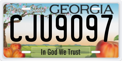 GA license plate CJU9097