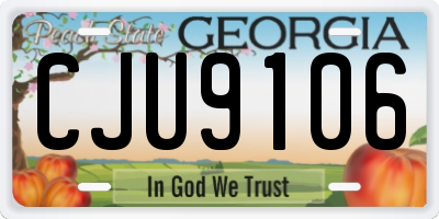 GA license plate CJU9106