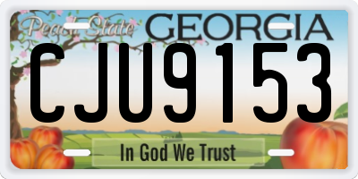 GA license plate CJU9153
