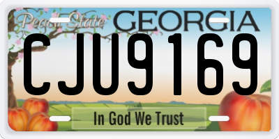 GA license plate CJU9169