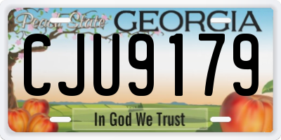 GA license plate CJU9179