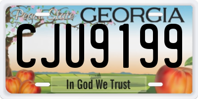 GA license plate CJU9199
