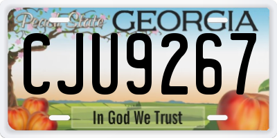 GA license plate CJU9267