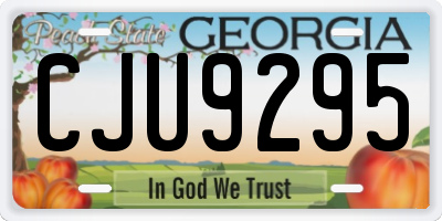 GA license plate CJU9295