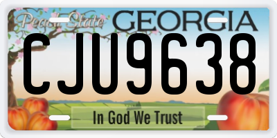 GA license plate CJU9638