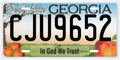 GA license plate CJU9652