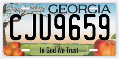 GA license plate CJU9659
