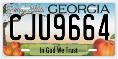 GA license plate CJU9664