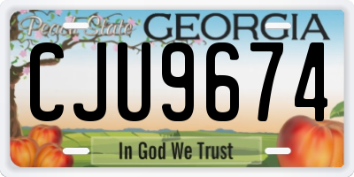 GA license plate CJU9674