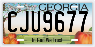 GA license plate CJU9677