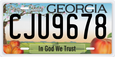 GA license plate CJU9678