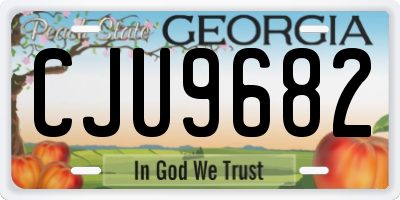 GA license plate CJU9682