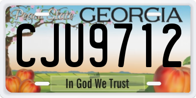 GA license plate CJU9712
