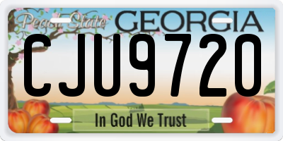 GA license plate CJU9720