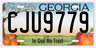 GA license plate CJU9779