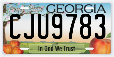 GA license plate CJU9783
