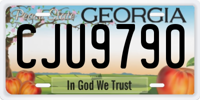 GA license plate CJU9790