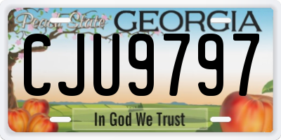 GA license plate CJU9797