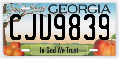 GA license plate CJU9839