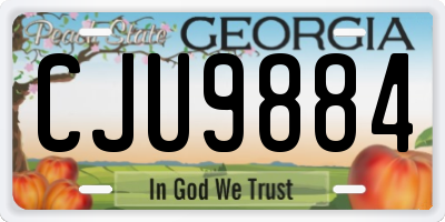 GA license plate CJU9884