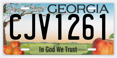 GA license plate CJV1261