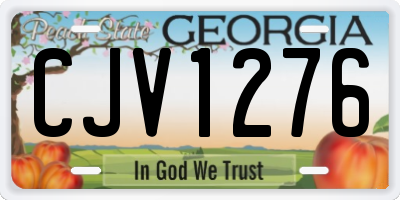 GA license plate CJV1276