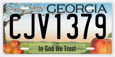 GA license plate CJV1379