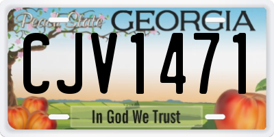 GA license plate CJV1471