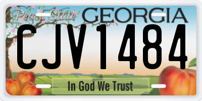 GA license plate CJV1484