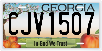 GA license plate CJV1507