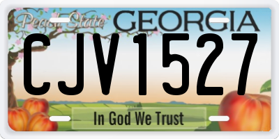 GA license plate CJV1527