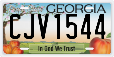 GA license plate CJV1544