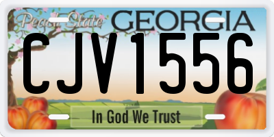 GA license plate CJV1556