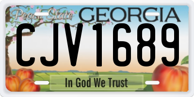 GA license plate CJV1689