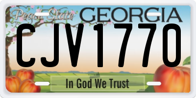 GA license plate CJV1770