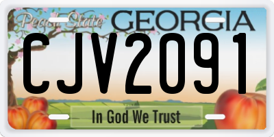 GA license plate CJV2091