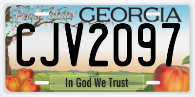 GA license plate CJV2097